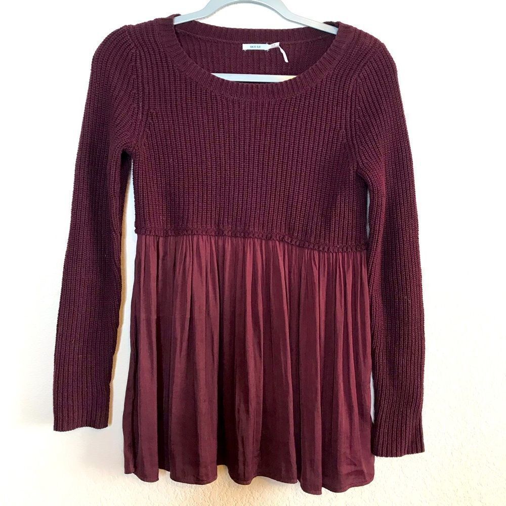 Kimchi blue maroon sweater babydoll style‎